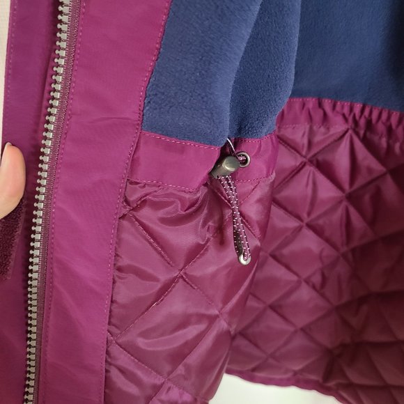 Lands' End Squall Plum Purple Full Zip Hooded Outerwear Rain Jacket Womens Small - Picture 11 of 16